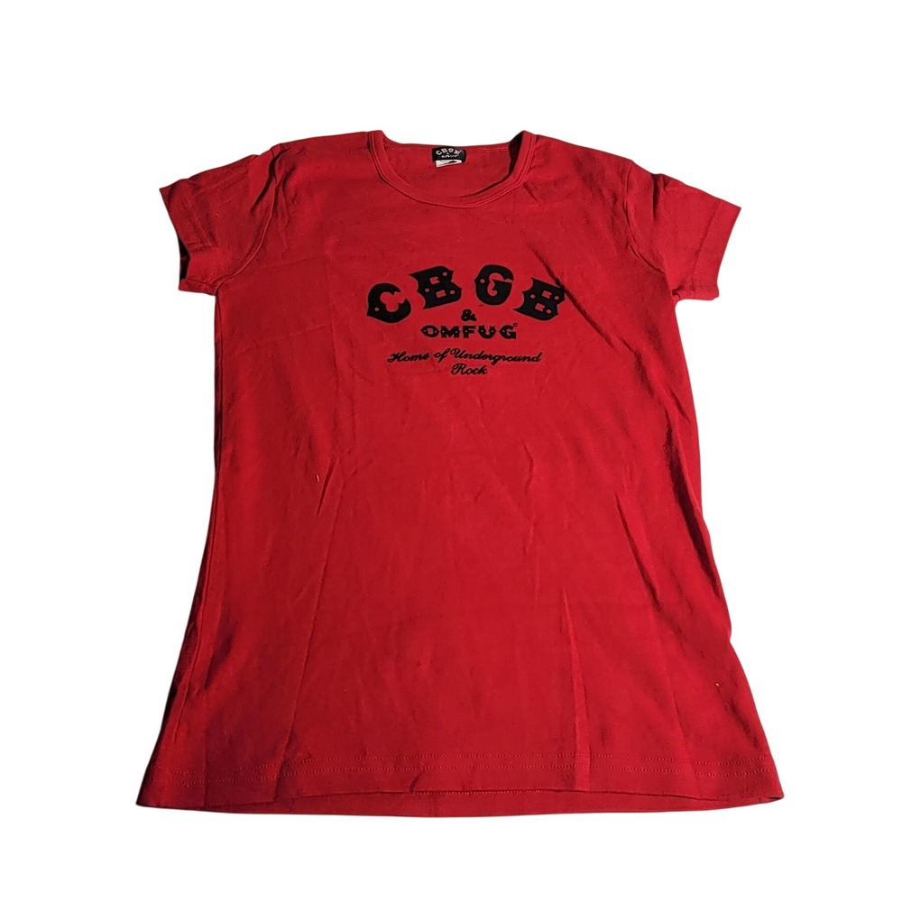 CBGB OMFUG Home of Underground Rock Graphic T-Shirt Red Mens Large L USA Made